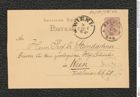 Nachlass Franz Steindachner, Postkarte von Hubert Ludwig an Franz Steindachner (01.03.1881), Inv.Nr. 315.02, Seite 1